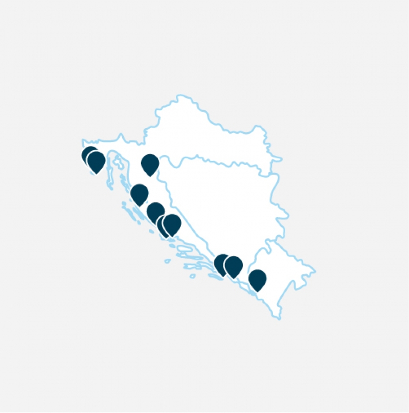 Localisation séjour organisé Grand Tour de Croatie - Amicale des retraités Wilo Salmson